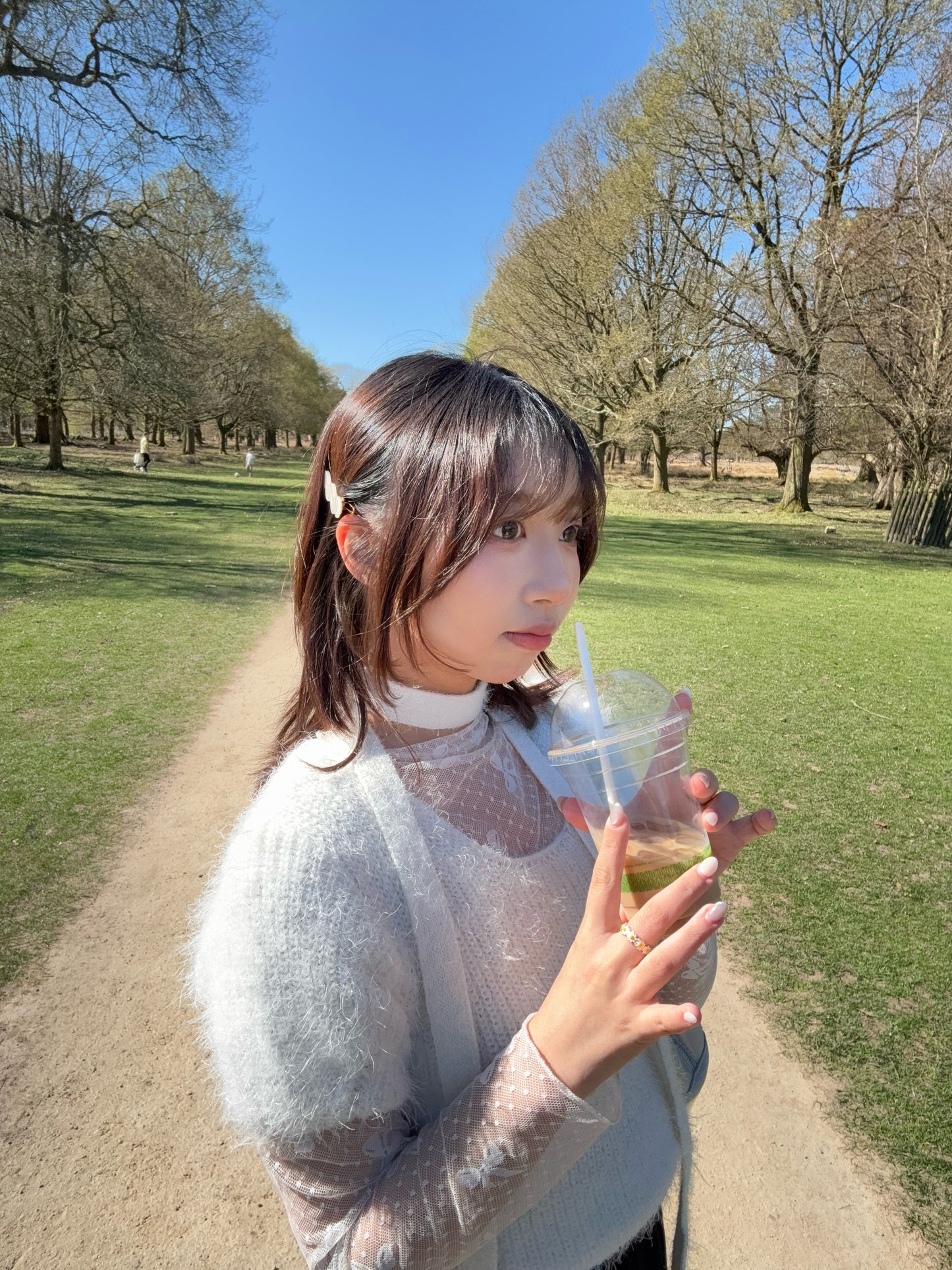 (4 Colours) Korean Chic Short Sleeve Knit Tie Set