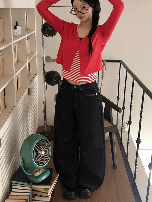 Western Black Denim Pants