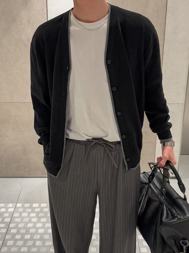 (Preorder) Unisex Men Layered Cardigan