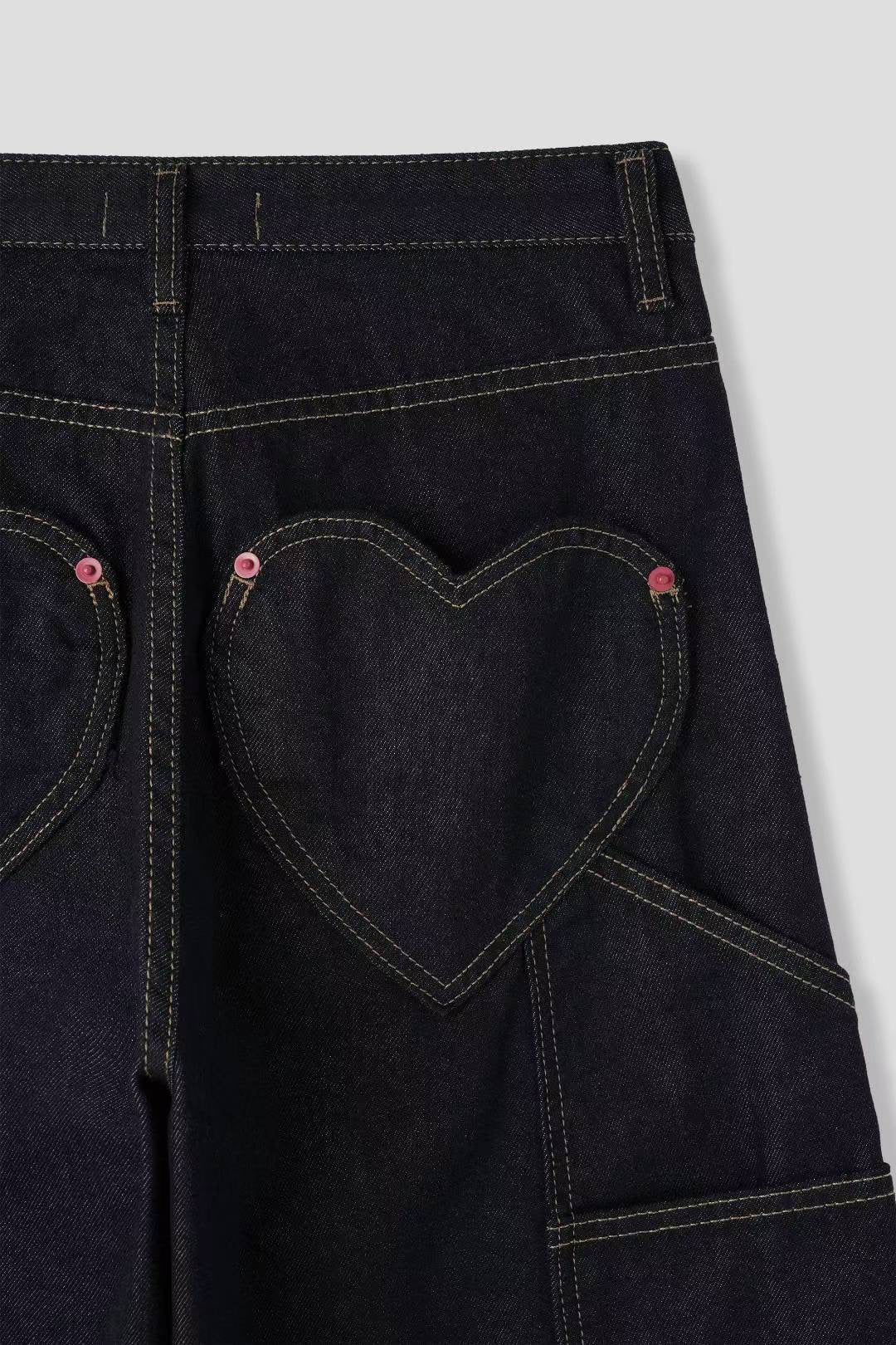 (Preorder) Love Ring Pocket Balloon Wide Cotton Pants