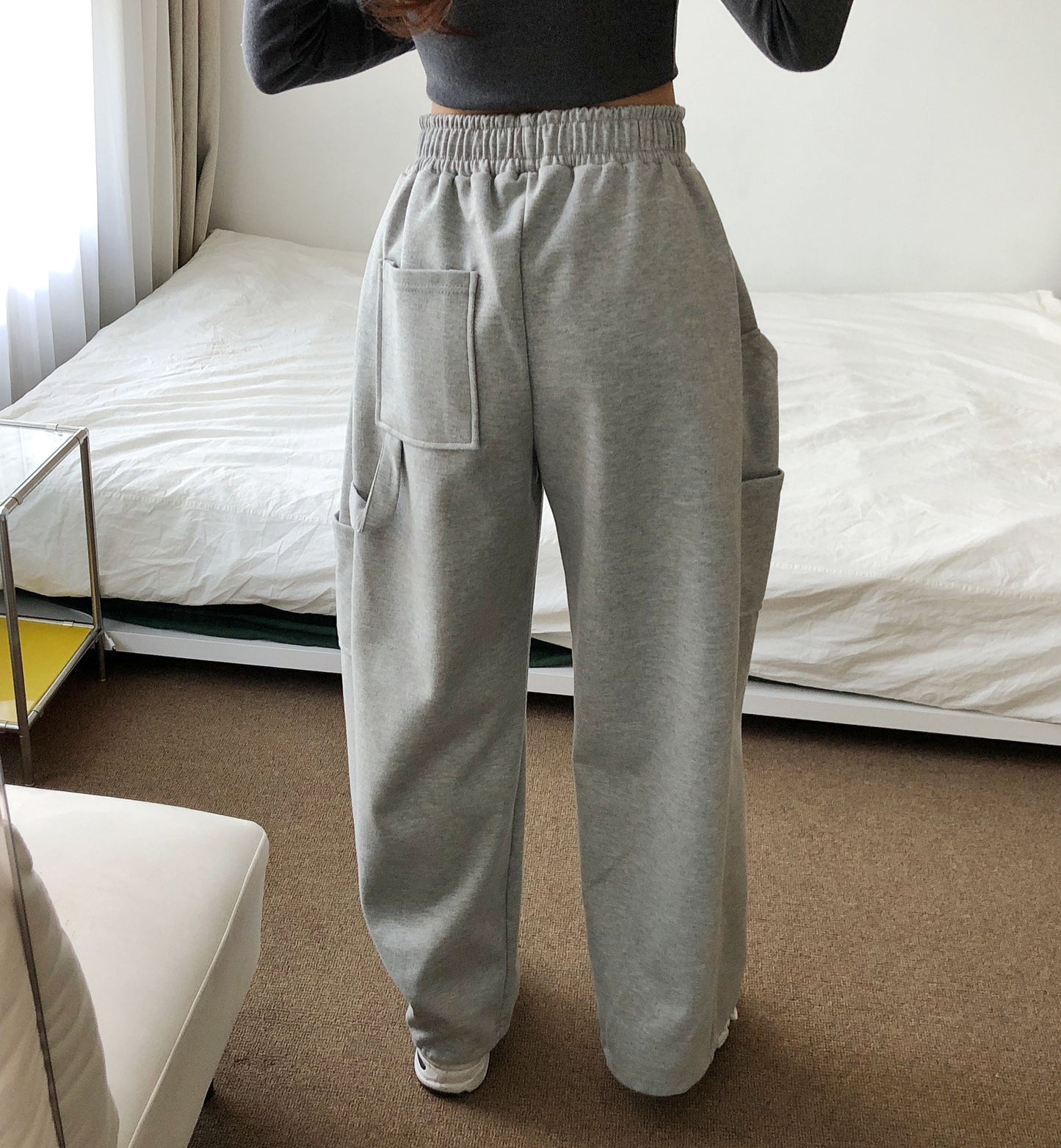 Unisex Double layered Side Tuck In Carpenter Pants (Grey)