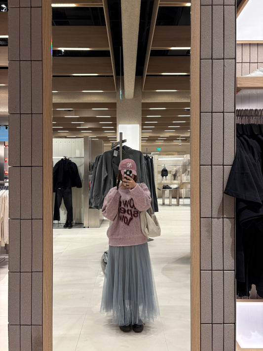 Two-piece chiffon skirt (Grey/Black)