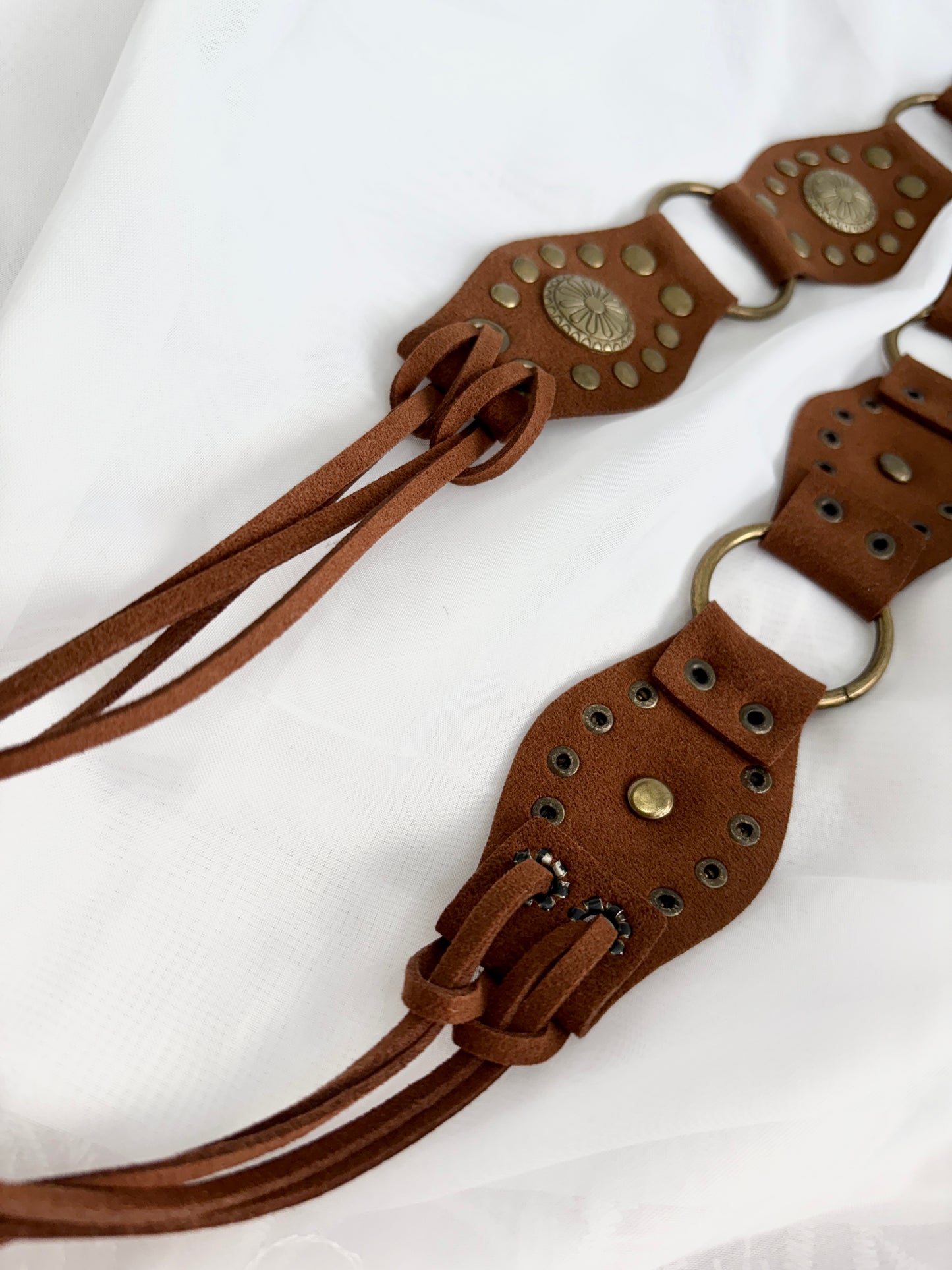 Suede Y2K Pinned Belt (Brown)