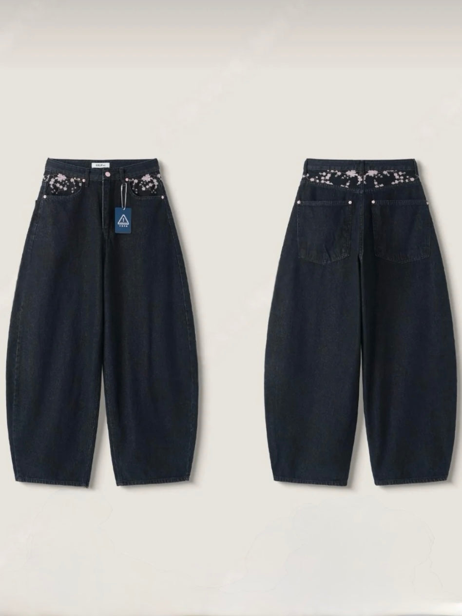 Sakura Balloon Denim Balloon Pants