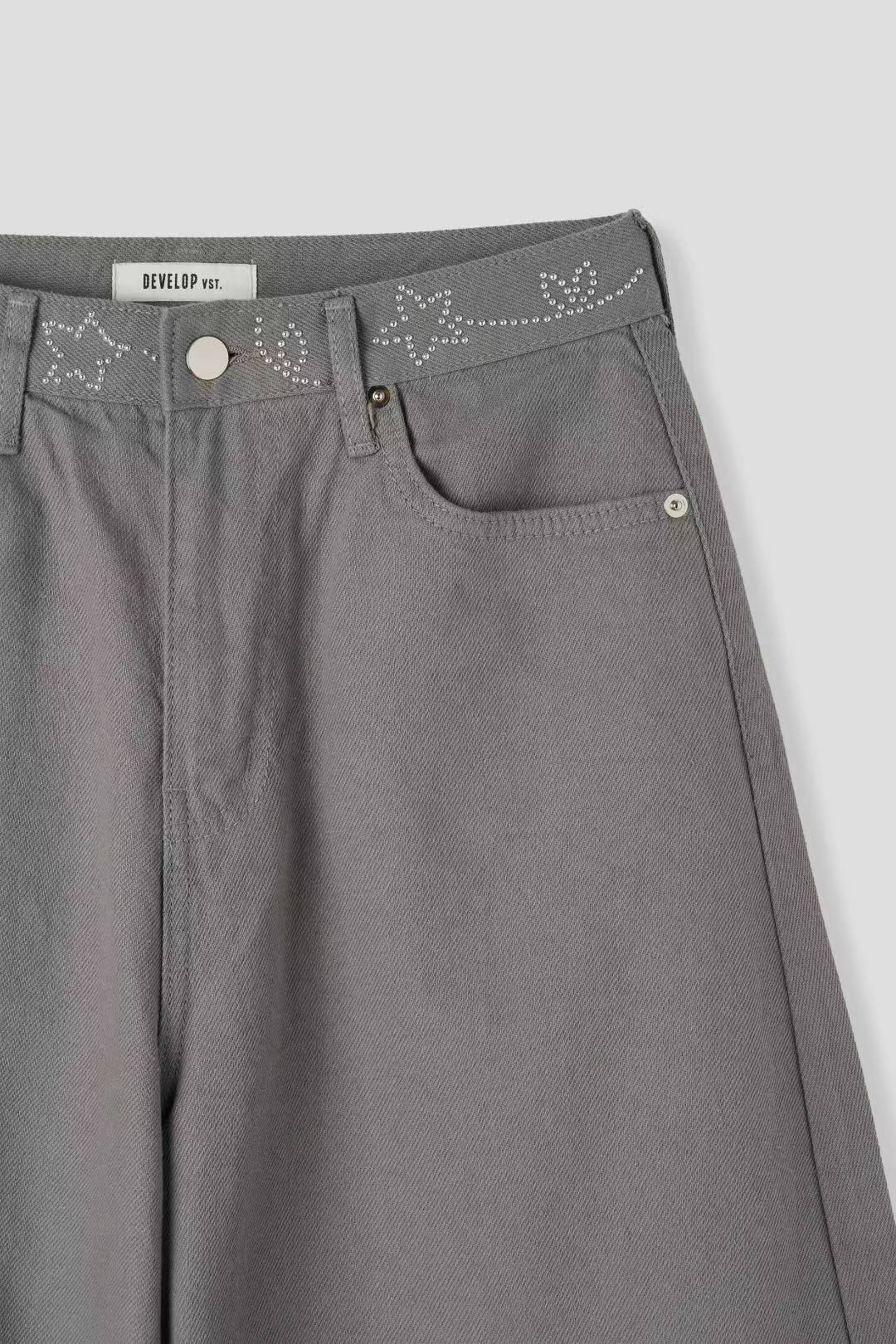 (Preorder) Silver star chain balloon pants