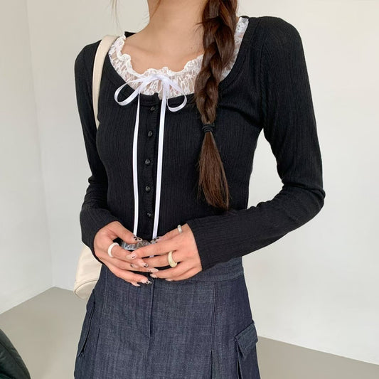 (Preorder) Lily Lace Knit Cardigan