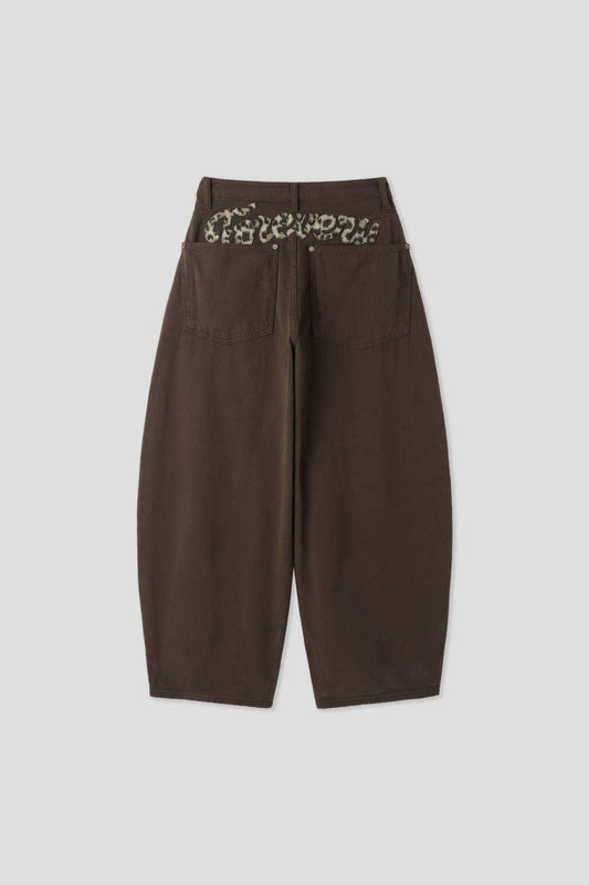 (Preorder) Leopard Fur Wide Balloon Pants