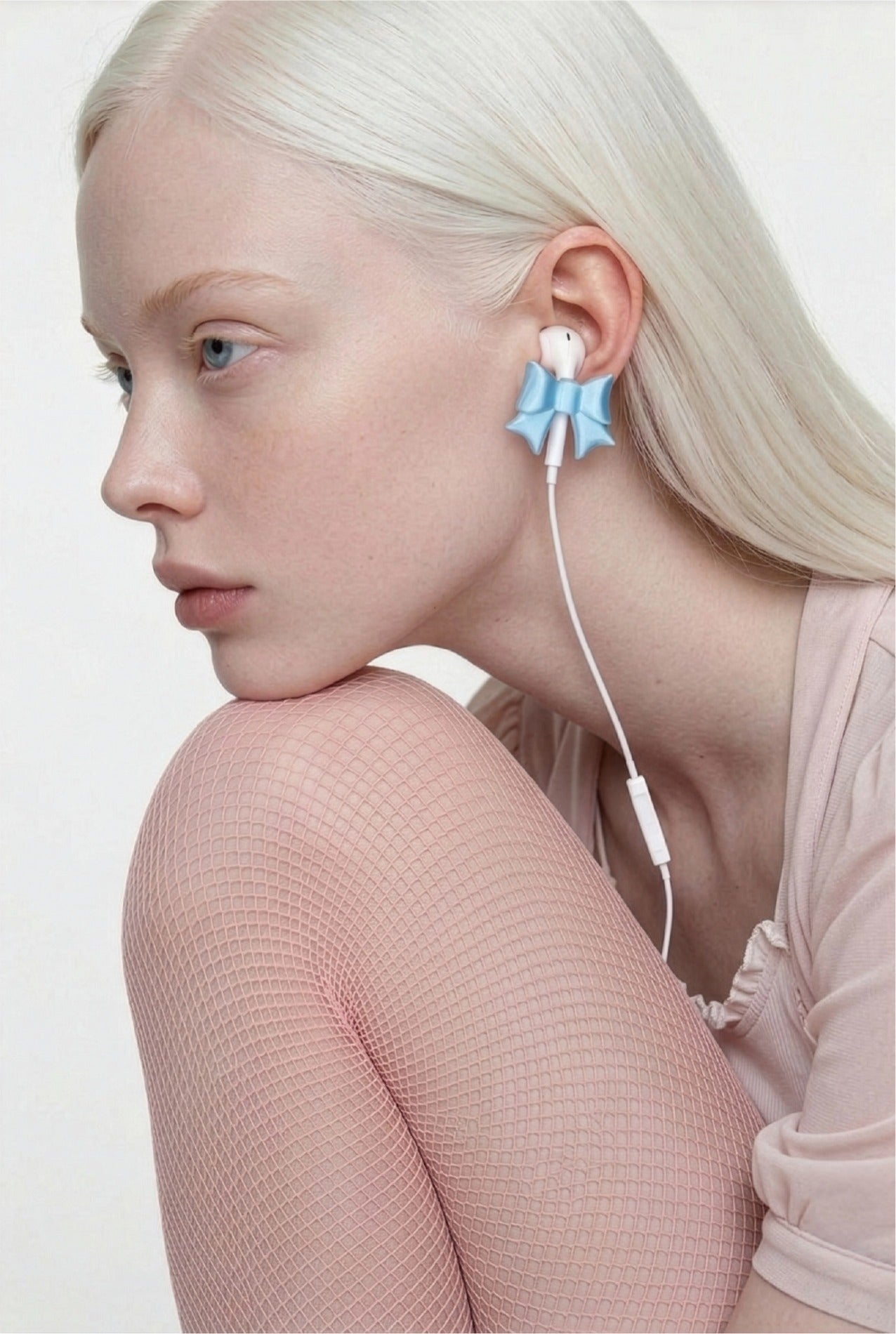 BRAND MADE RIBBON DECO EARPHONE CAP