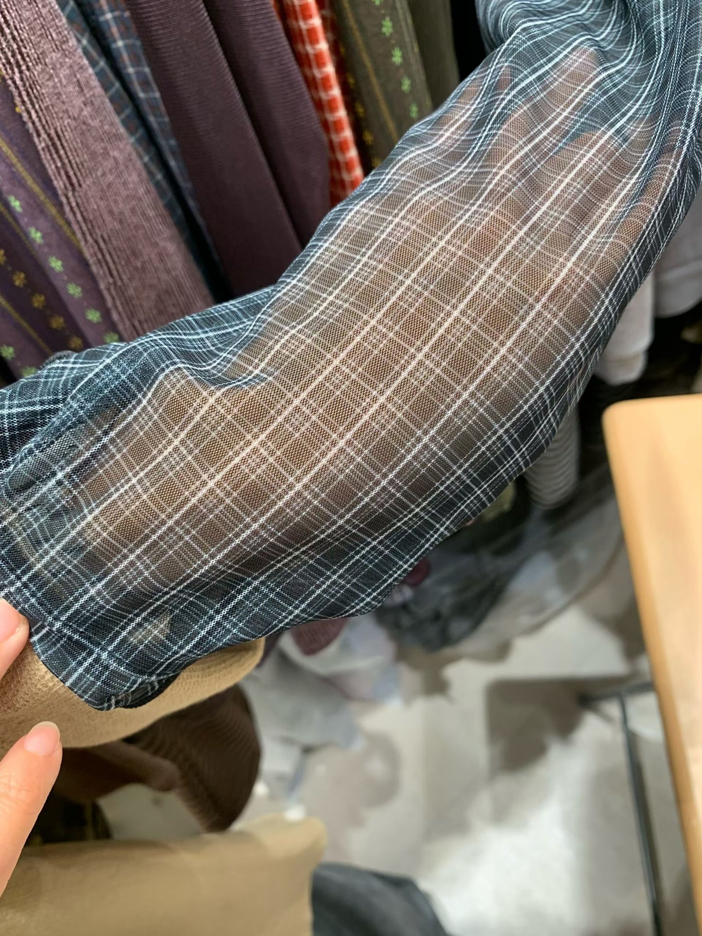 (Preorder) Sheer Layered Mock Neck T Shirt