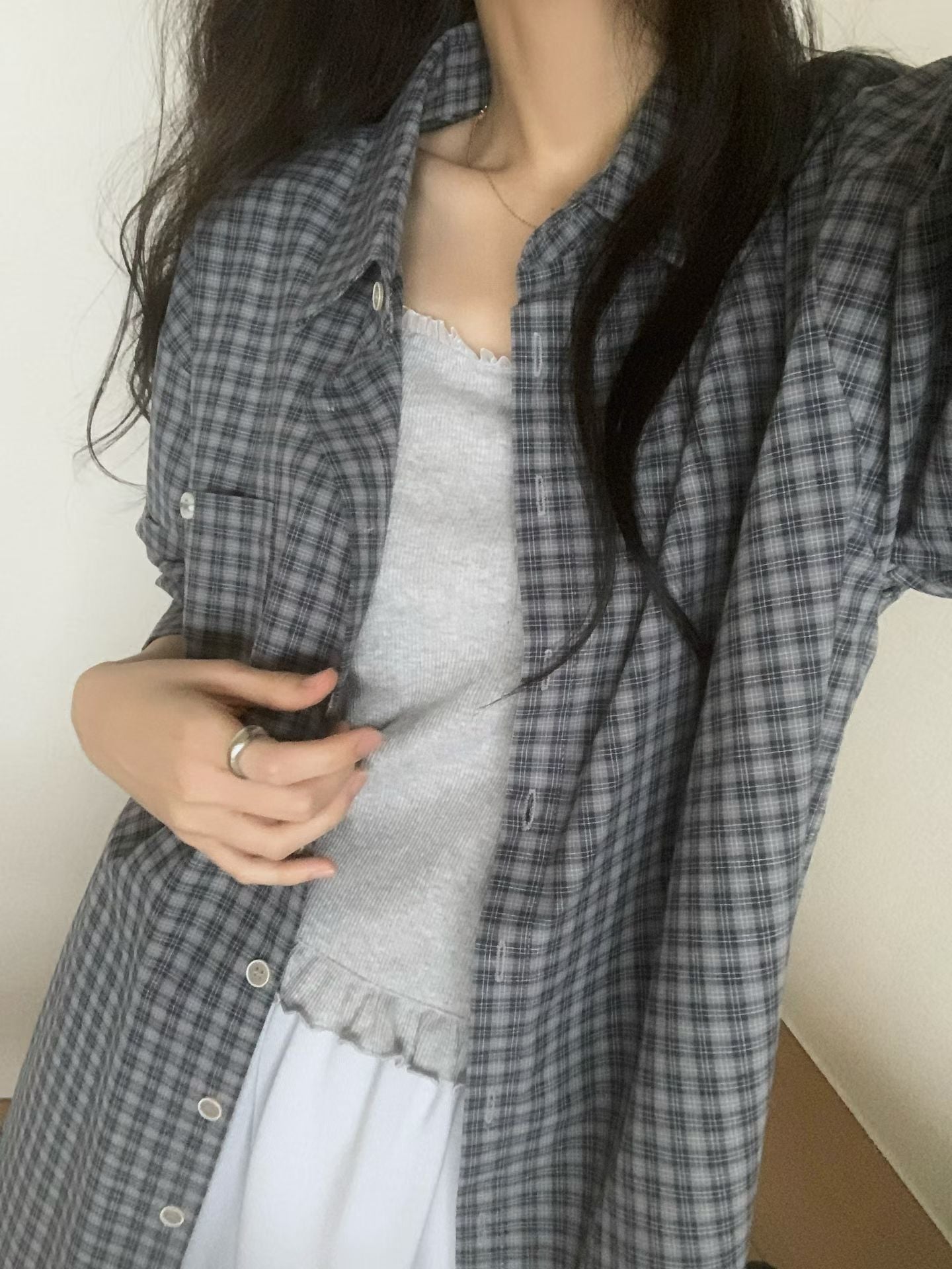 (Preorder) Latte check shirt