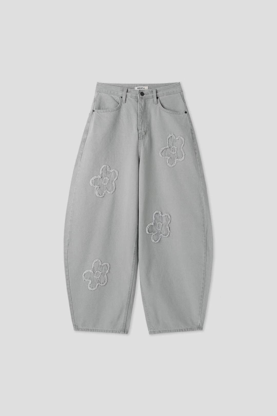 (Preorder) Floral Gray Pants
