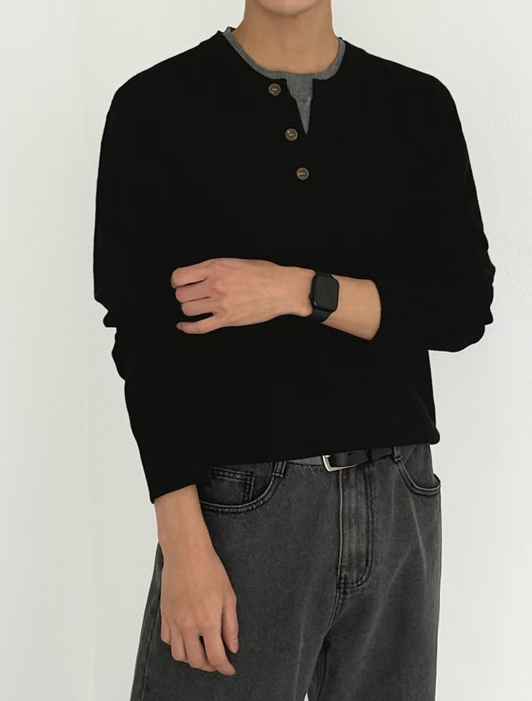 (Preorder) Unisex Men Non-layered Round Neck Knit