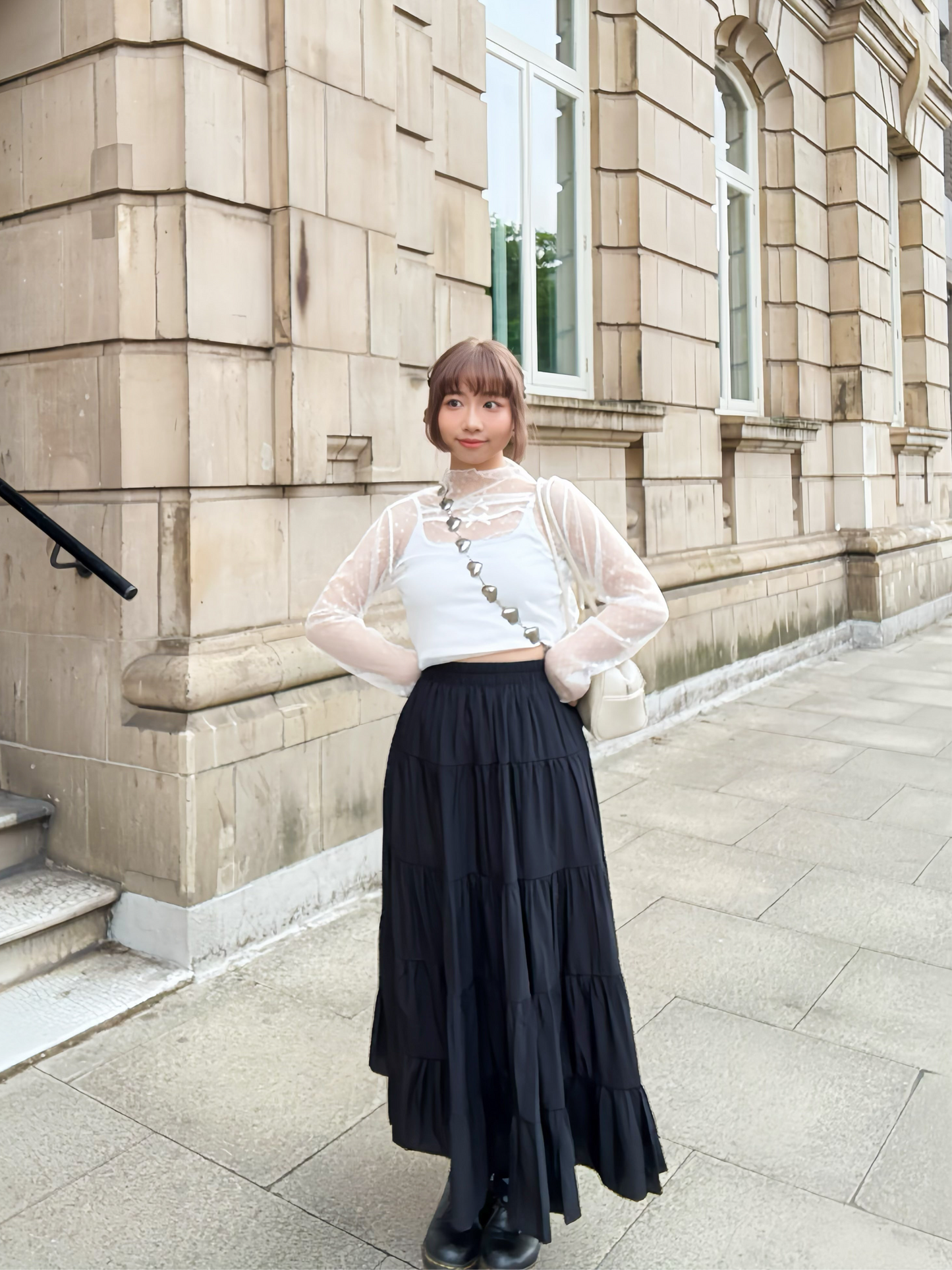 Flowy 5-Tiered Flared Ruffle Maxi skirt (2 Colours)