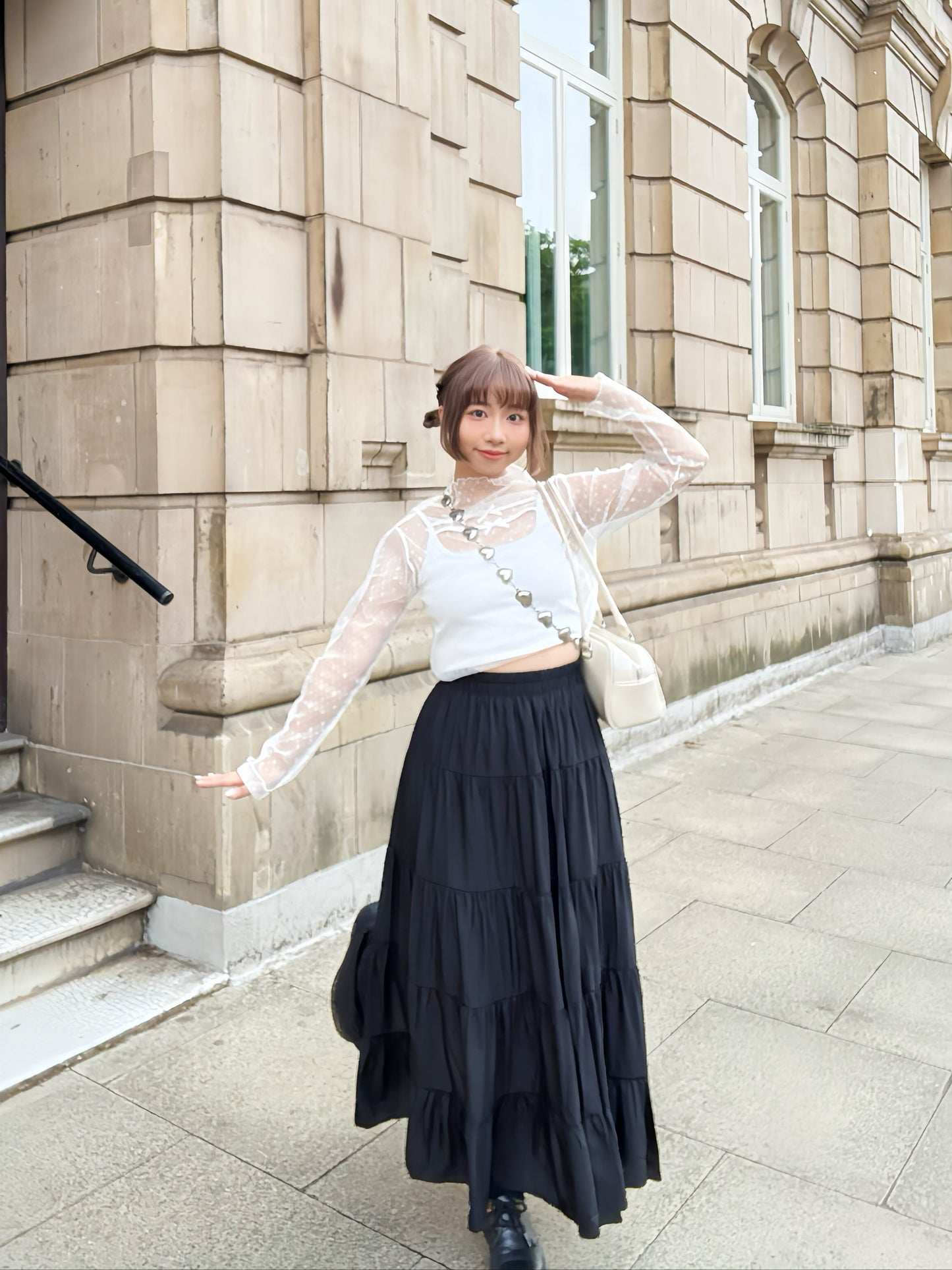 Flowy 5-Tiered Flared Ruffle Maxi skirt (2 Colours)