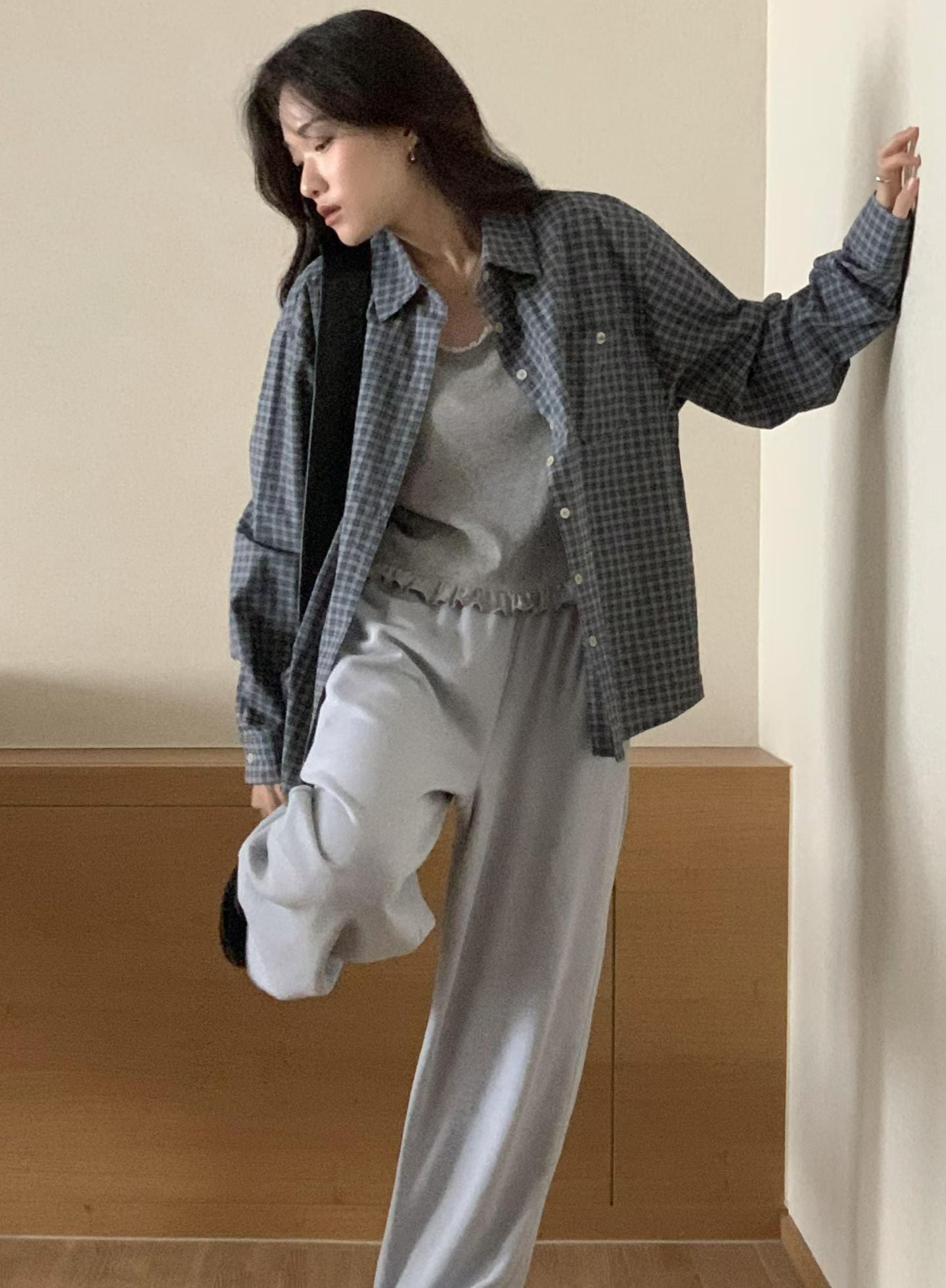 (Preorder) Latte check shirt