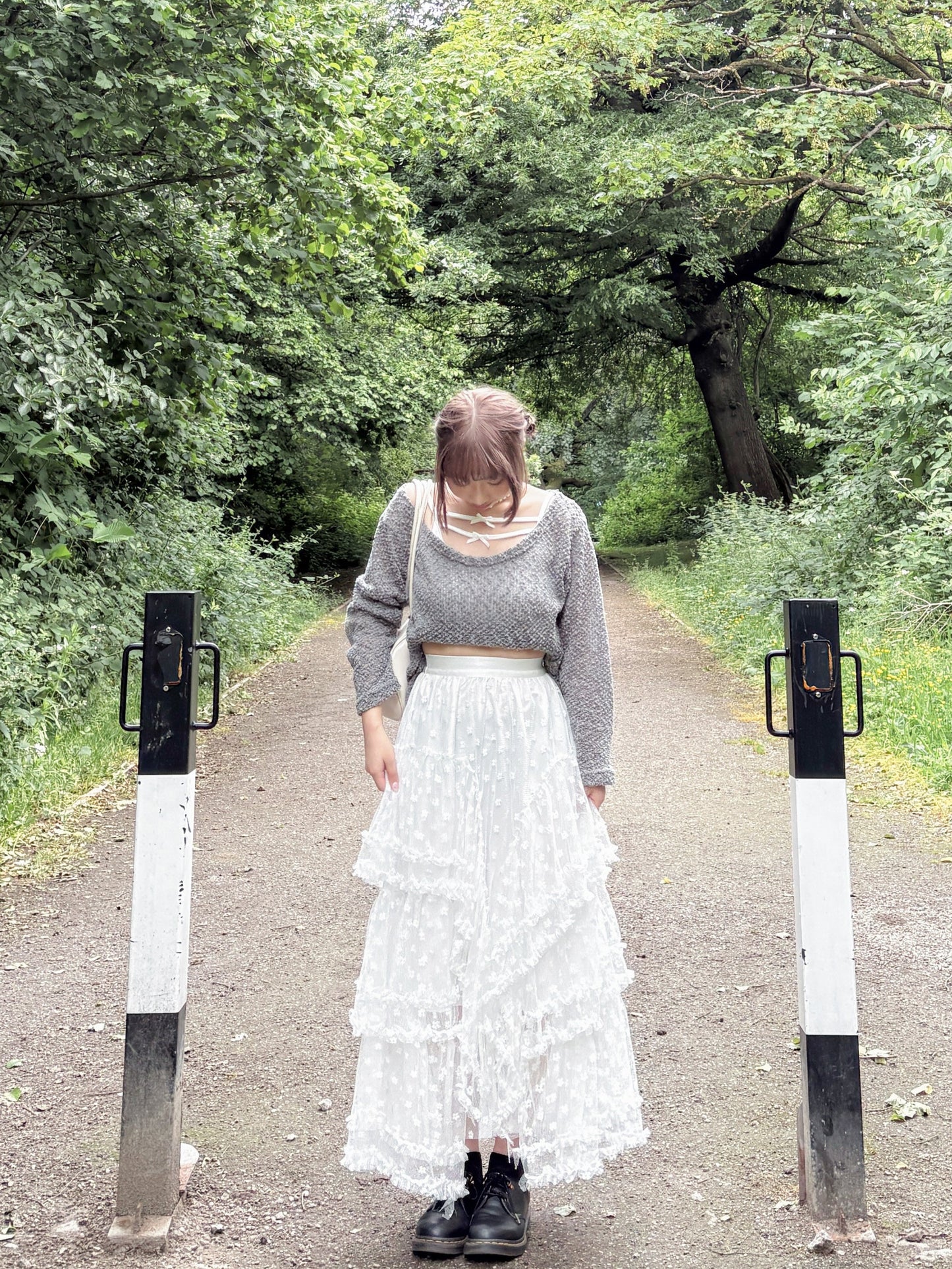 Off-shoulder Loose Fit Knit T