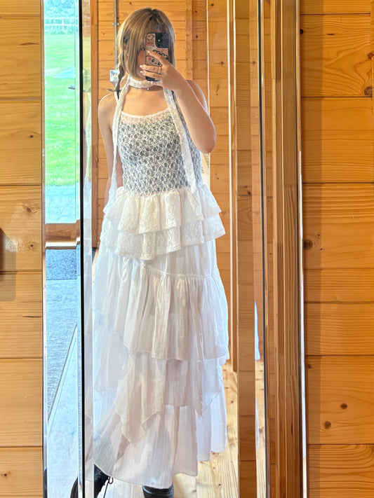 Luka Pleated Flare Skirt – Sheer Layered with Banded Waist (2 Colours)