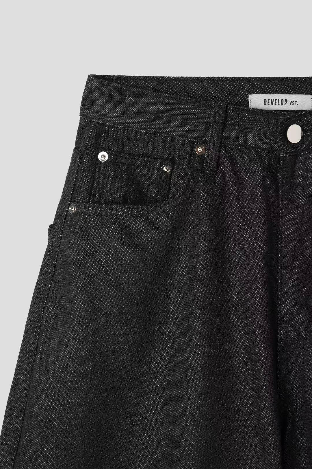 (Preorder) Cross Non-faded Balloon Wide Pants