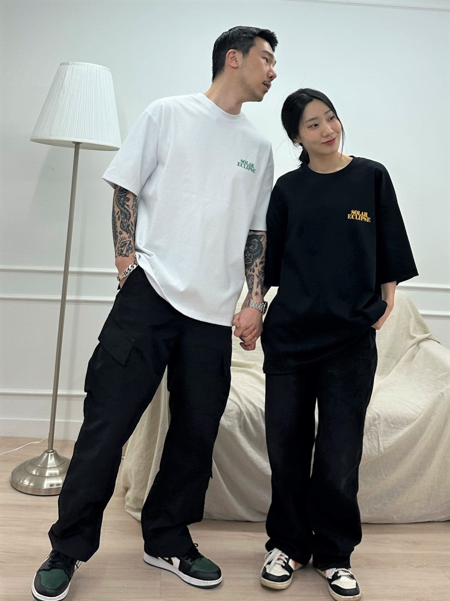P8H Unisex Oversized Moon Graphic Short Sleeve T Shirt (Couple T Recommended!!)