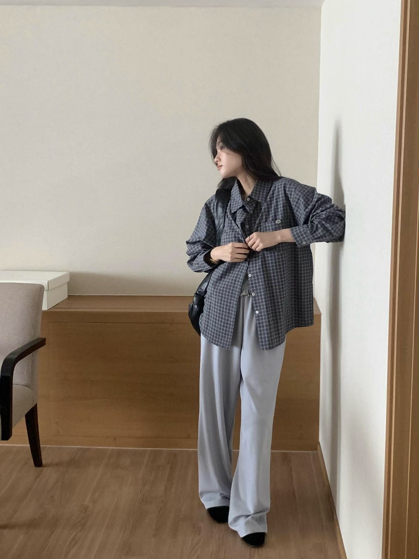 (Preorder) Latte check shirt