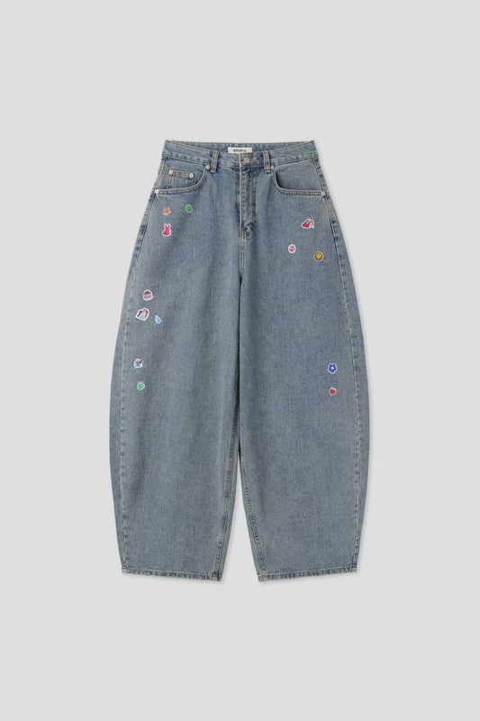 (Preorder) Cutie Sticker Wide Pants