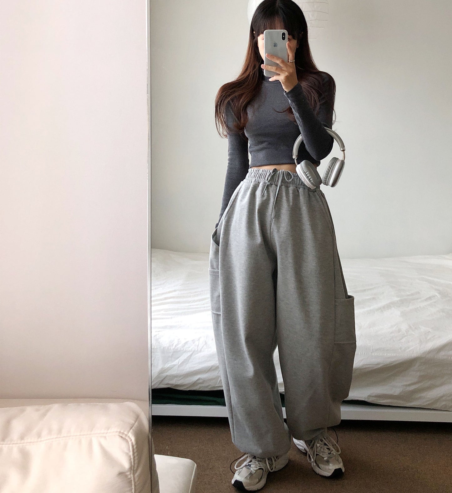 Unisex Double layered Side Tuck In Carpenter Pants (Grey)