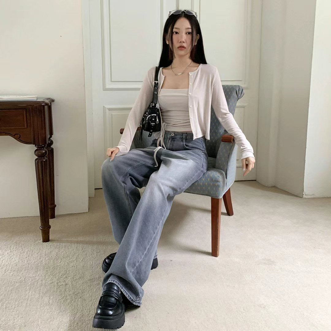 (Preorder) 2 Way Camisole Cardigan Layered Set