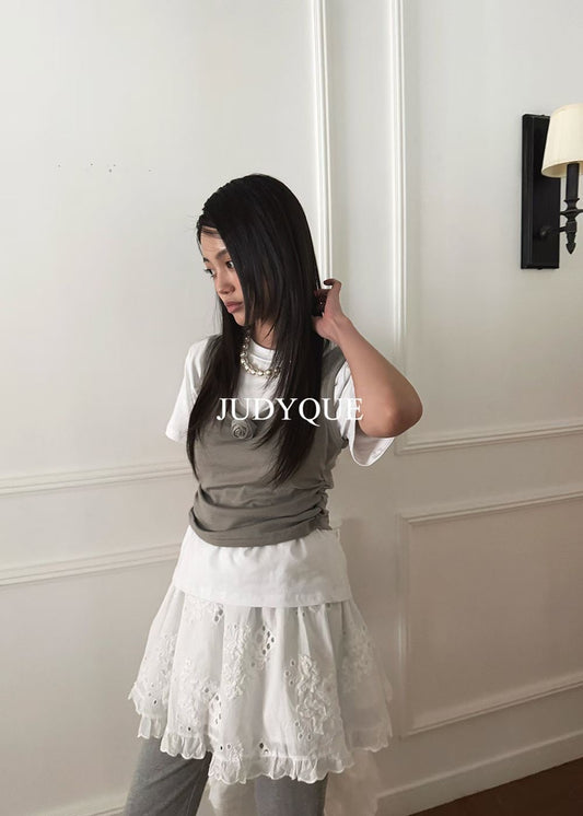 High End Vintage Rose Double Layer Top (3Colours)