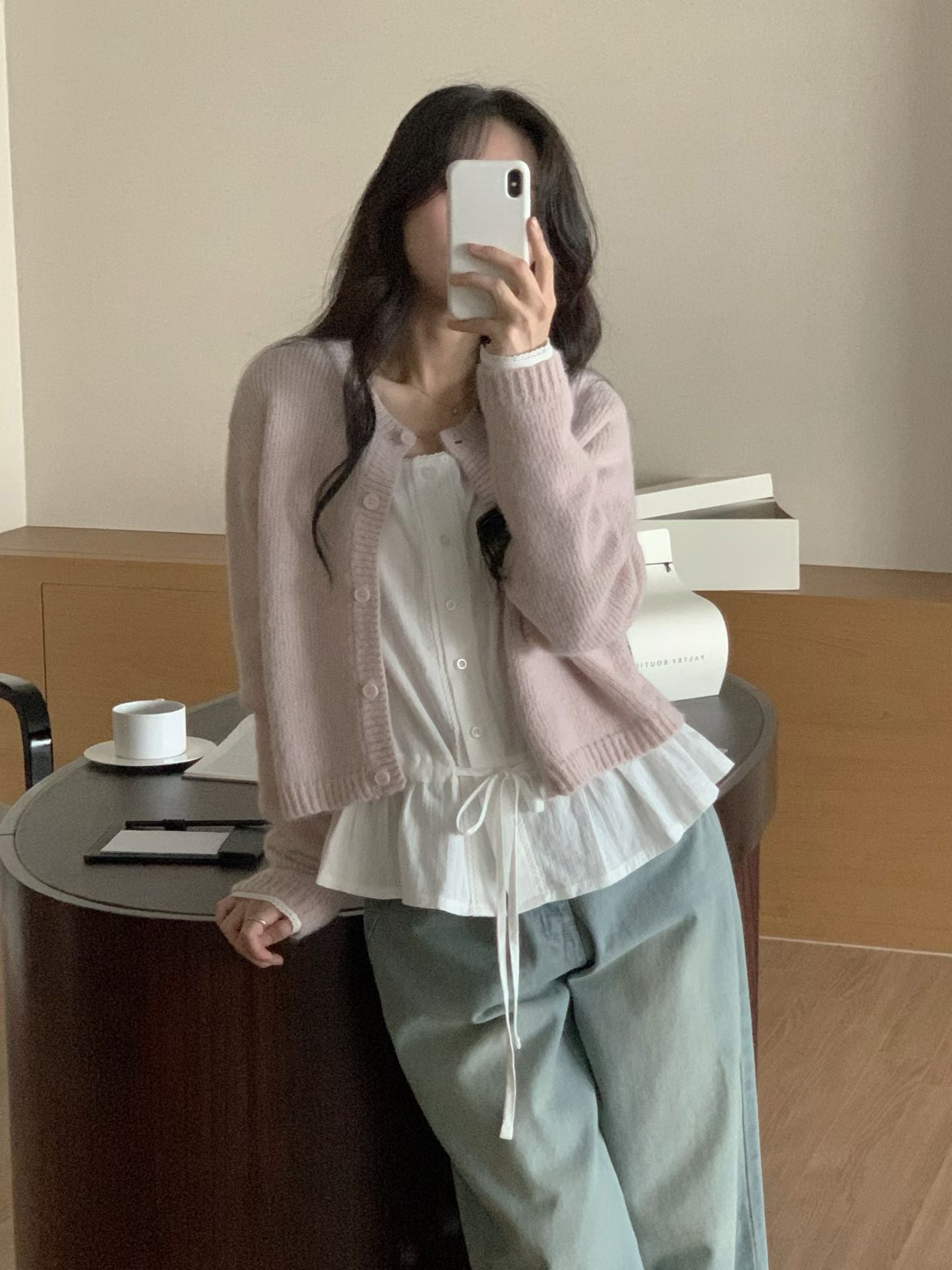 (Preorder) Pastel Dahlia Wool Cardigan