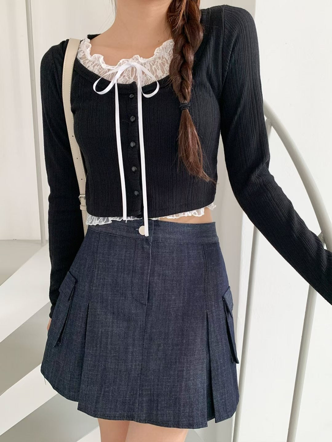 (Preorder) Lily Lace Knit Cardigan