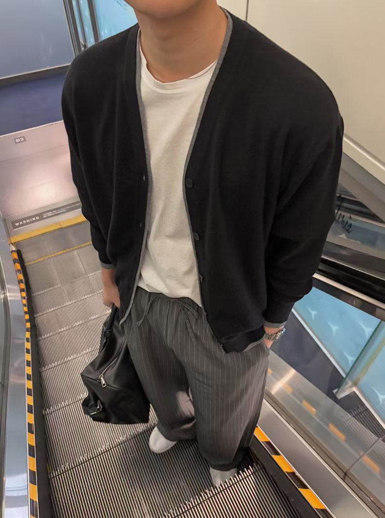 (Preorder) Unisex Men Layered Cardigan