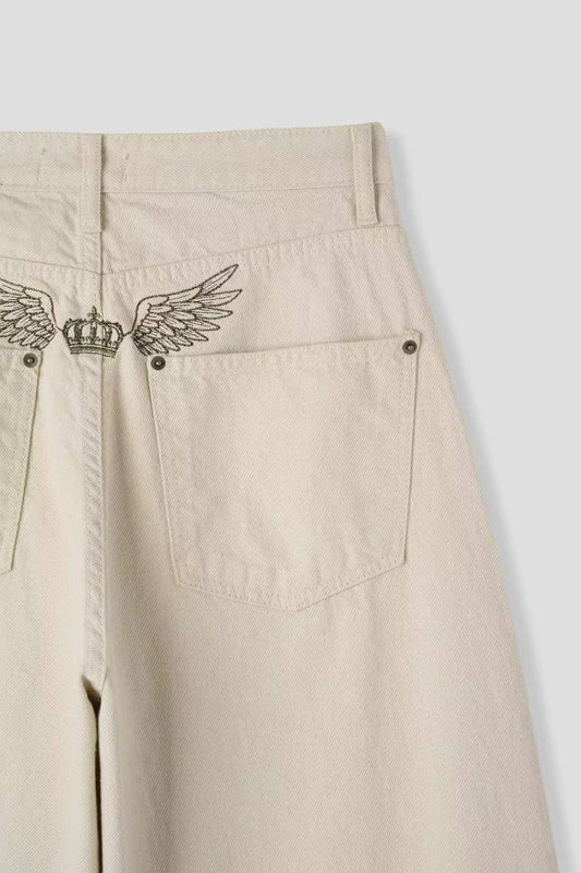 (Preorder) Wings Balloon Wide Cotton Pants