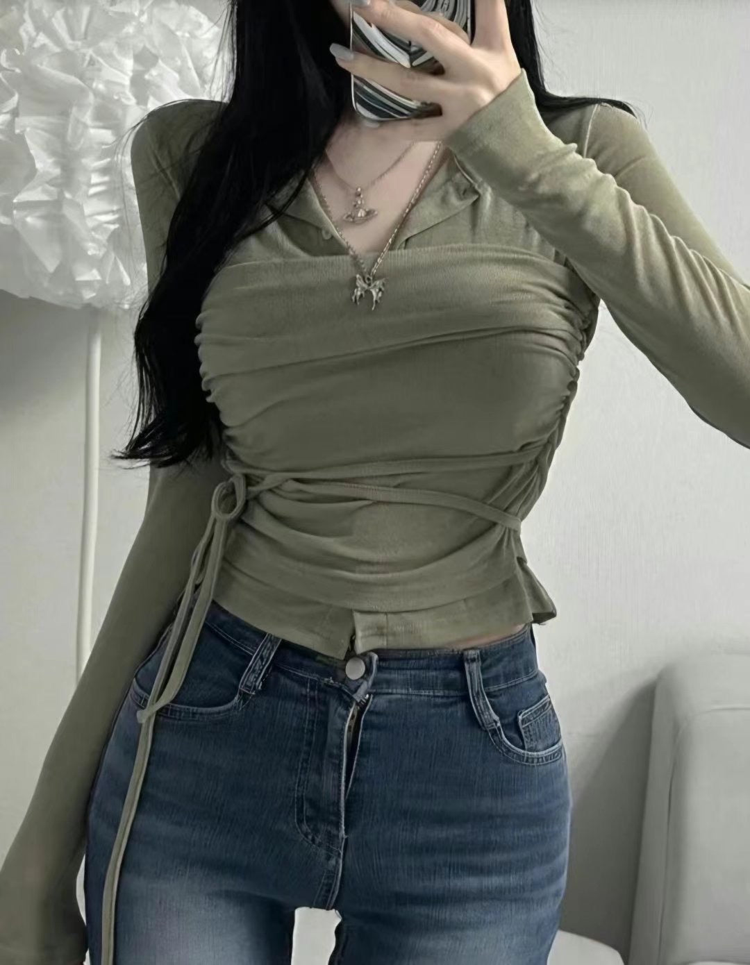 (Preorder) 2 Way Camisole Cardigan Layered Set