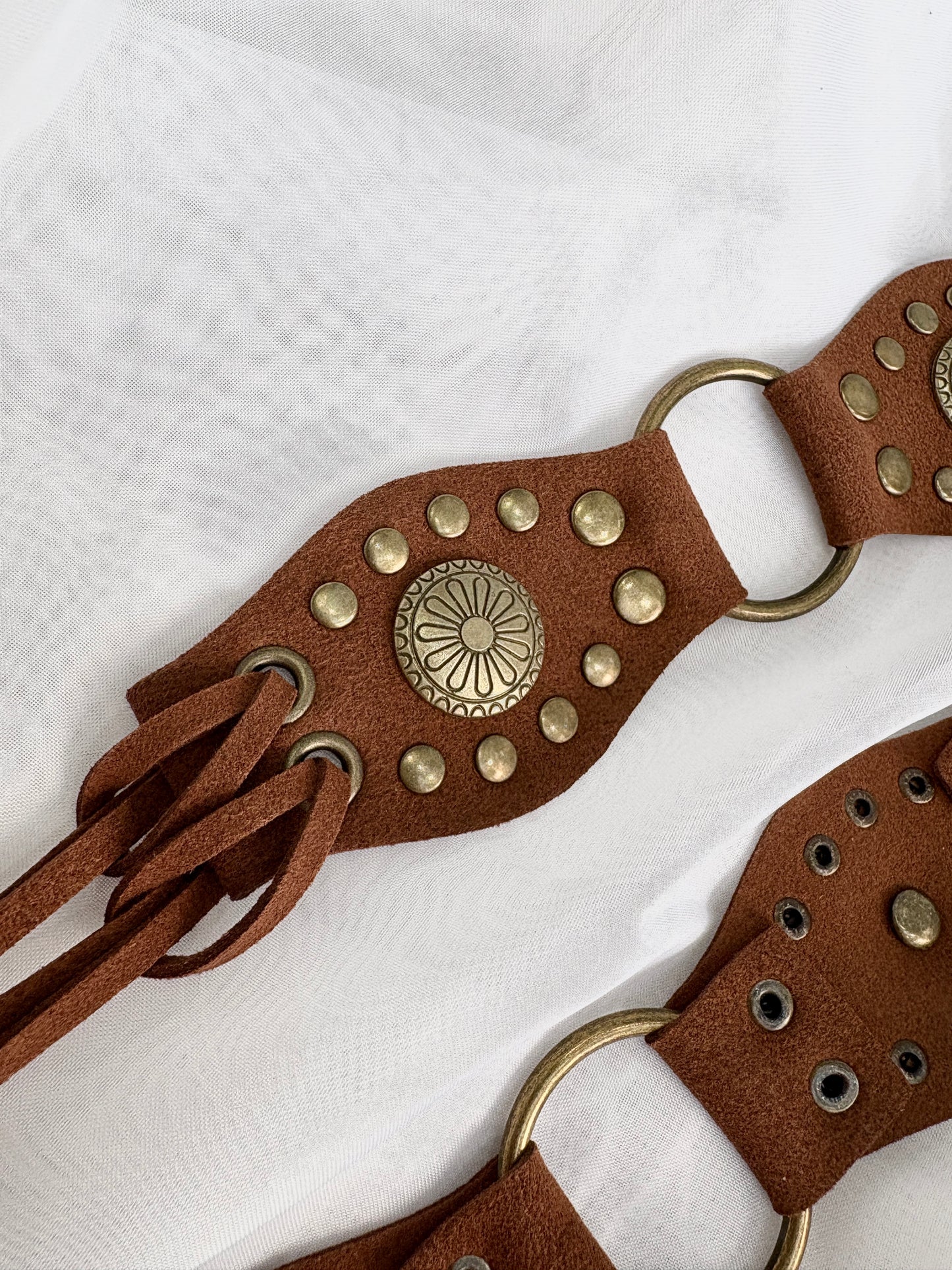 Suede Y2K Pinned Belt (Brown)