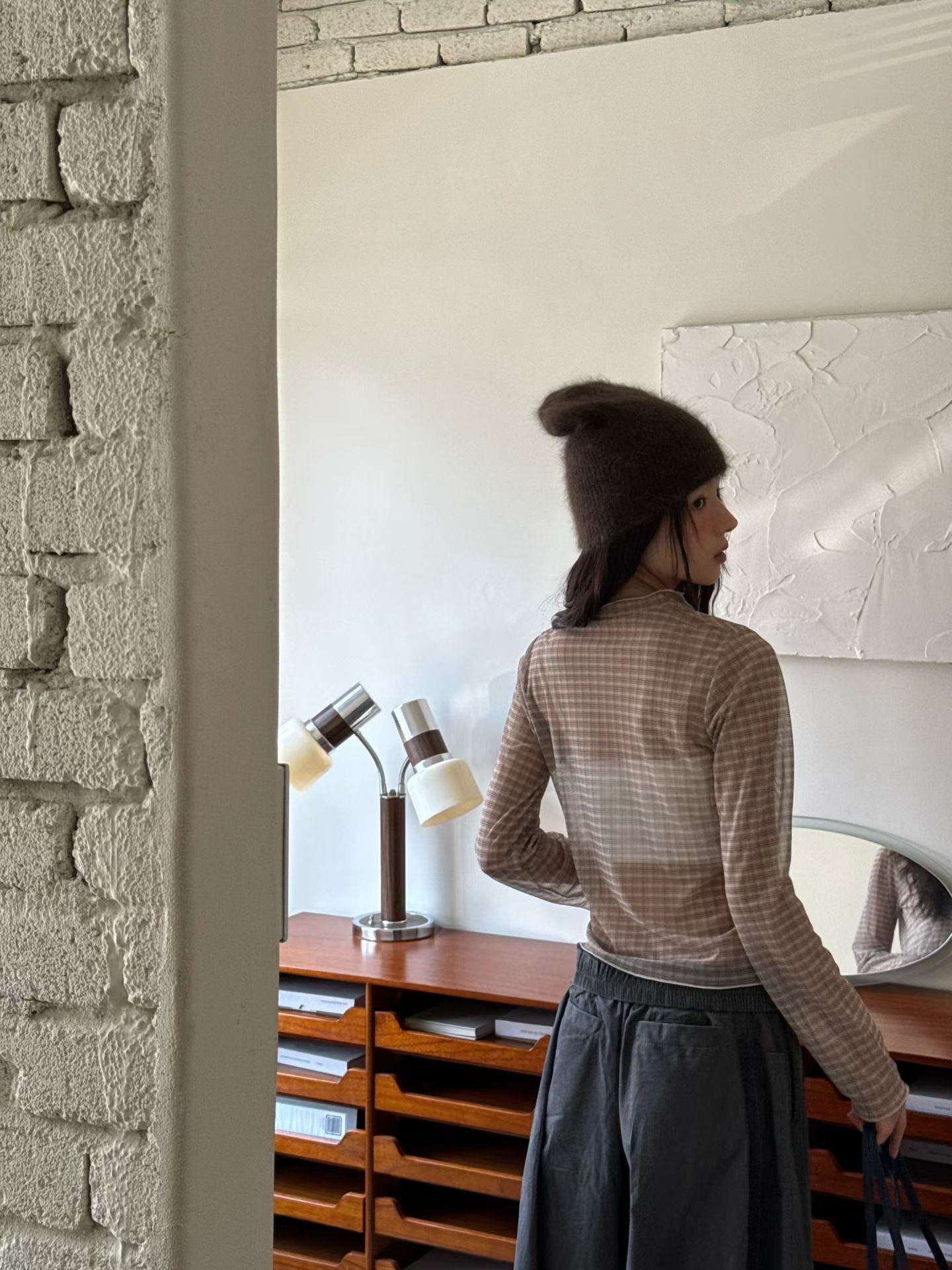 (Preorder) Sheer Layered Mock Neck T Shirt