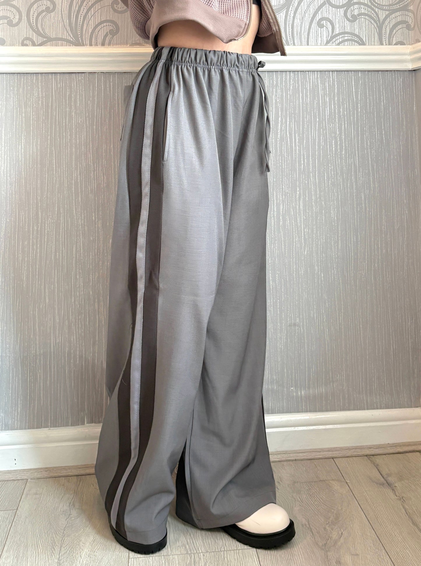 Ribbon Tie Track Long Slacks (All-Season)