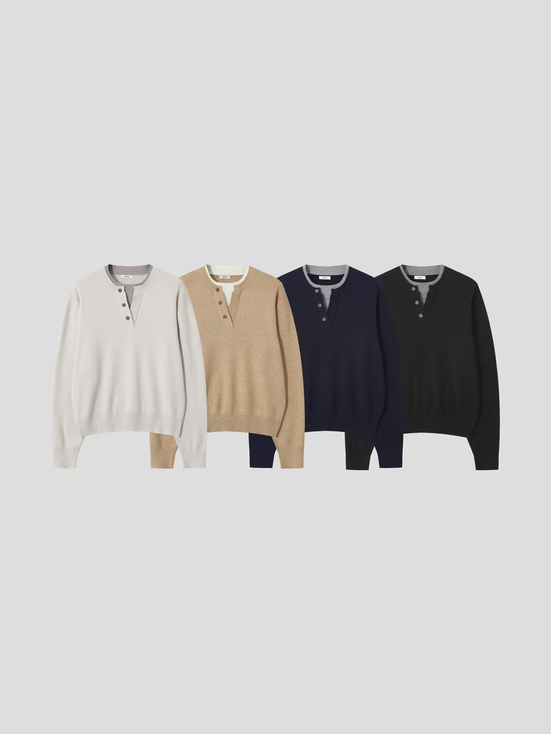 (Preorder) Unisex Men Non-layered Round Neck Knit