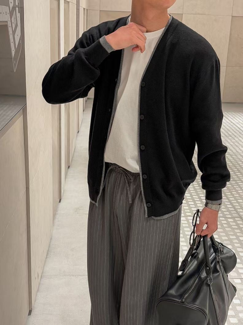 (Preorder) Unisex Men Layered Cardigan