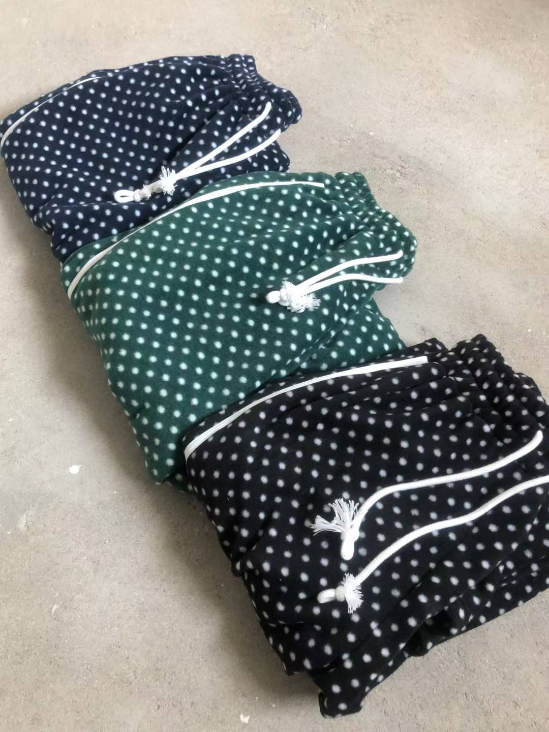 (DEC NEW) Polka dot double-sided brushed training pants