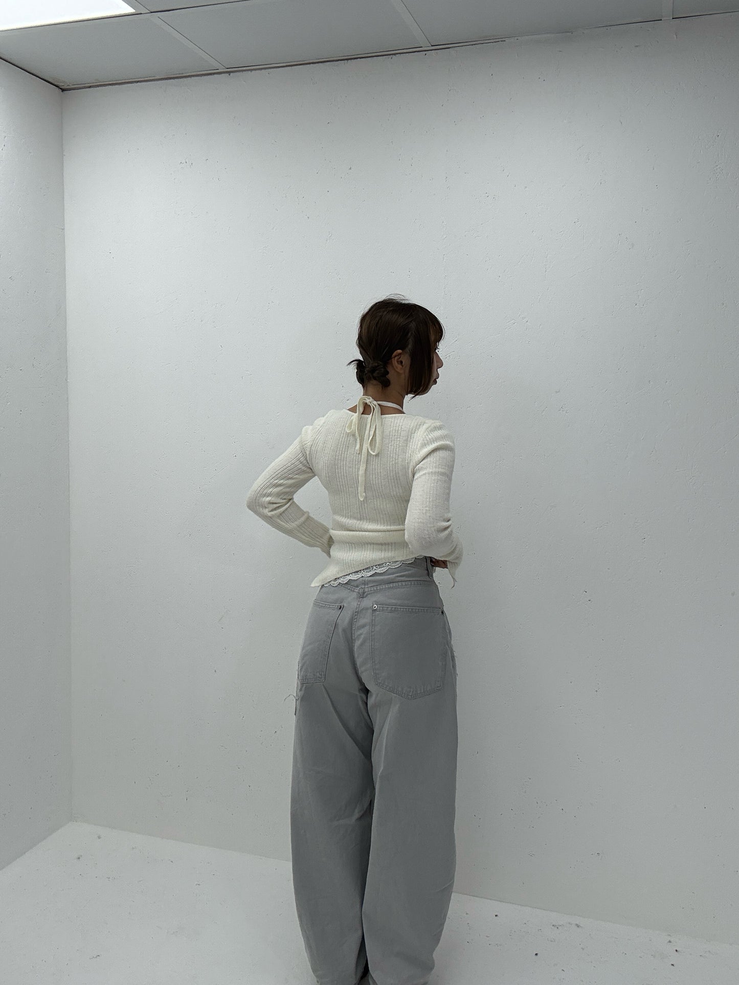 (Preorder) Floral Gray Pants