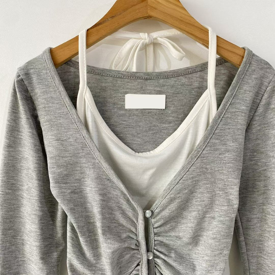 (Preorder) Halter Long Sleeve T-shirt