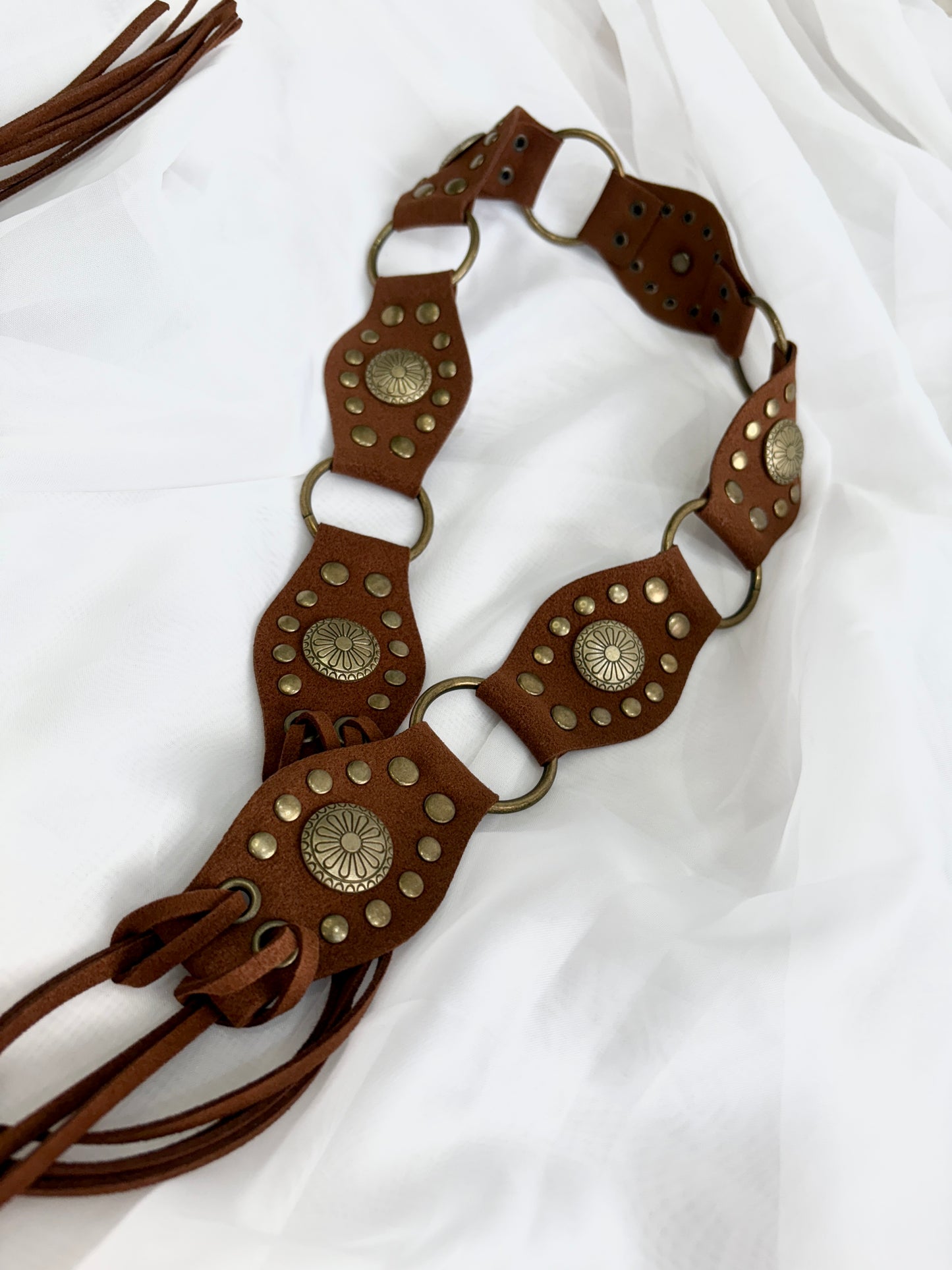 Suede Y2K Pinned Belt (Brown)