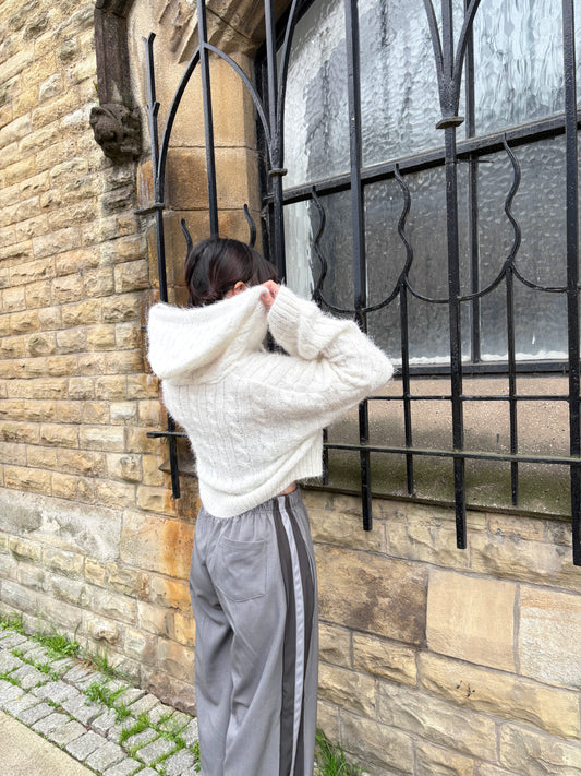 Dual-Zip Slim Fit Knit Hoodie