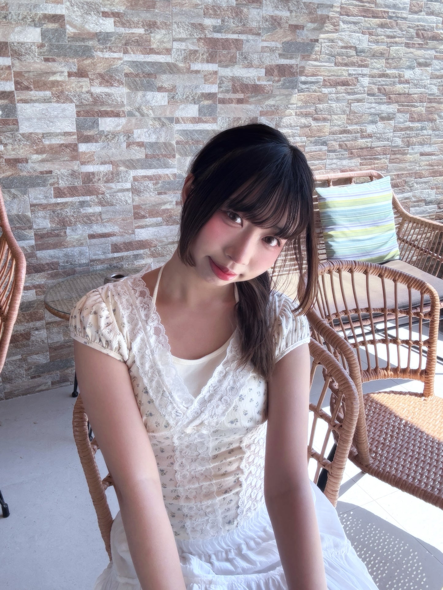 Fairycore Floral Lace Detail Panel Tee (Ivory)