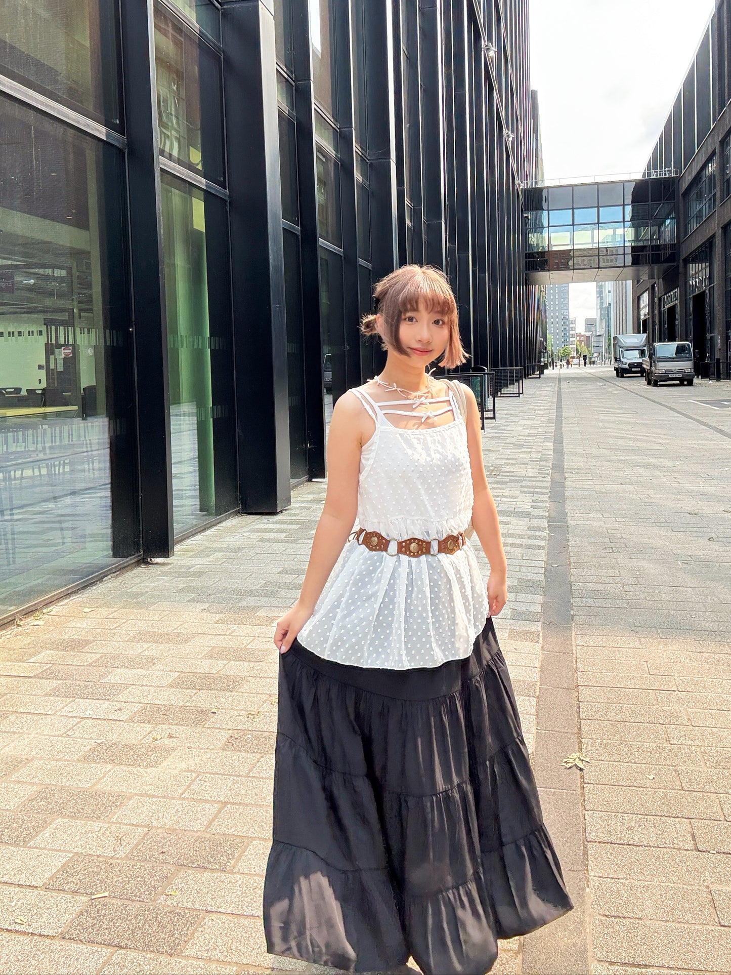 Flowy 5-Tiered Flared Ruffle Maxi skirt (2 Colours)