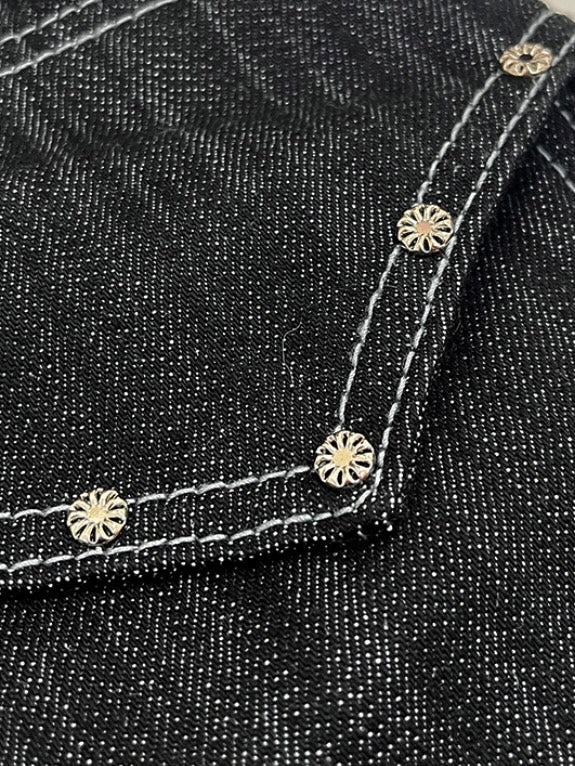 Western Black Denim Pants