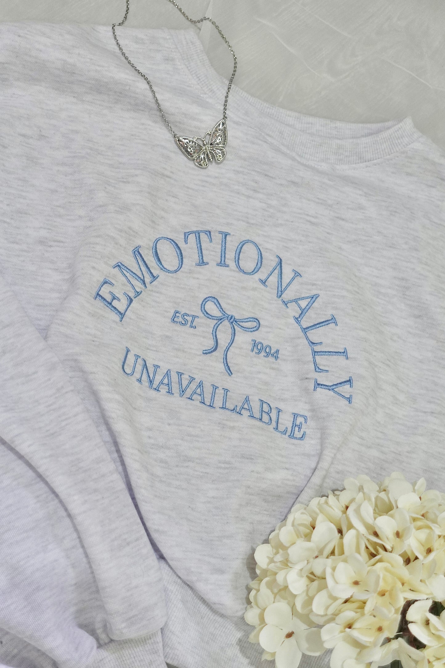 Spring “E.M.O Unavailable” Cropped Sweatshirt
