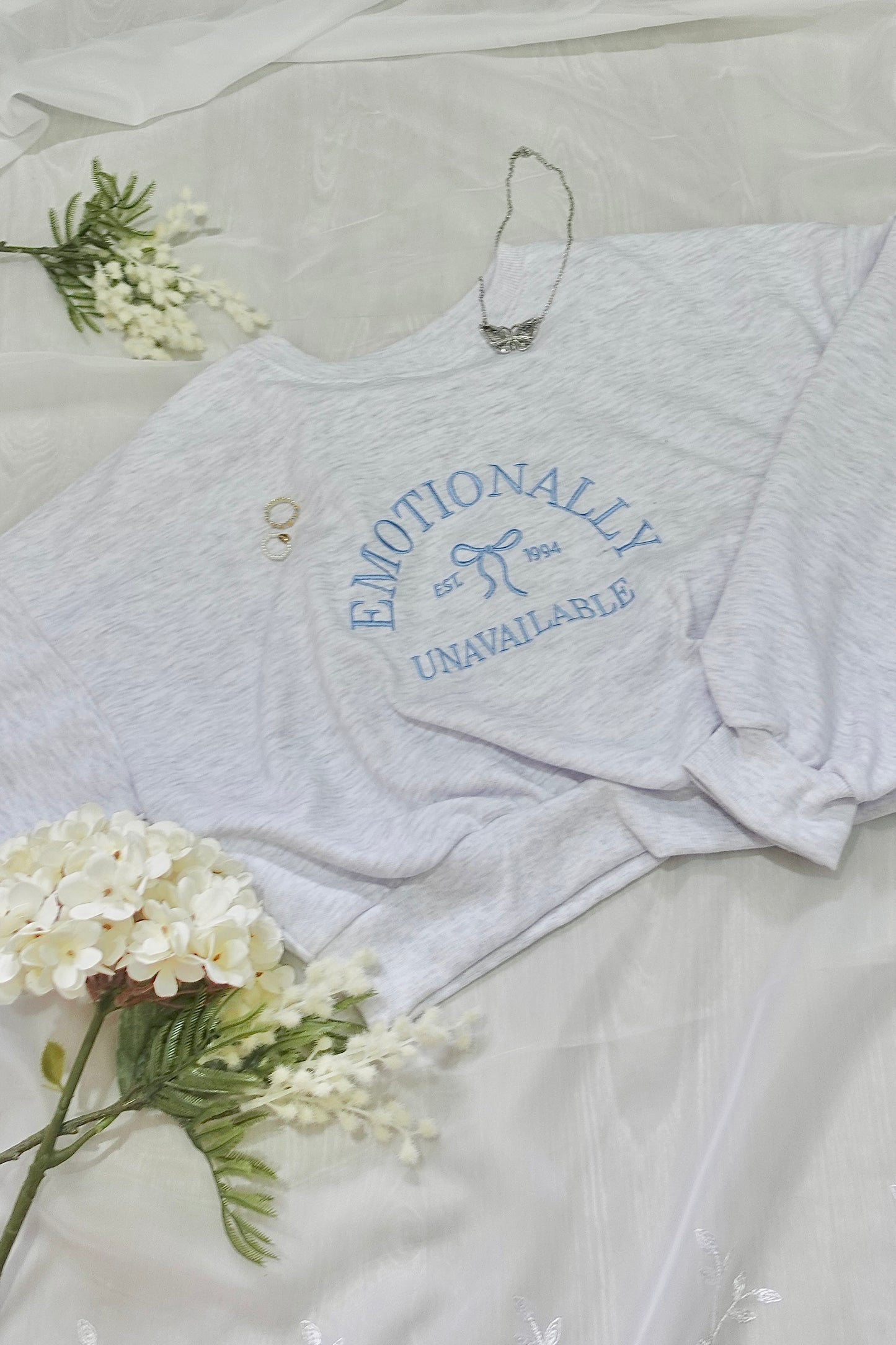 Spring “E.M.O Unavailable” Cropped Sweatshirt