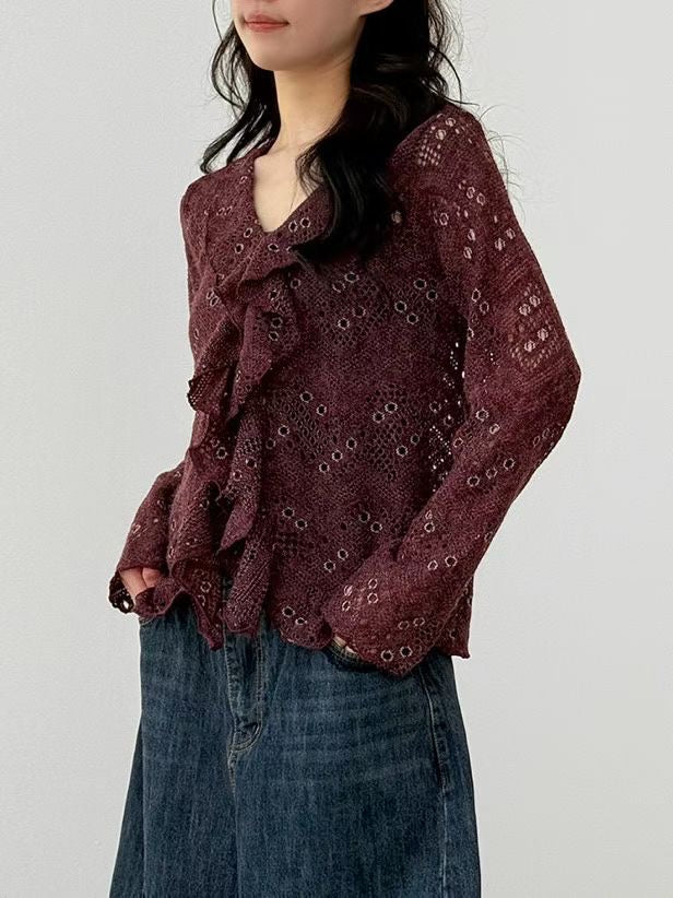 (Preorder) Ruffle Frill Cardigan