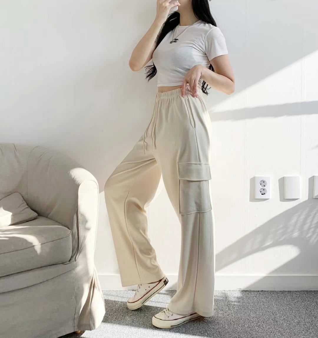 Unisex Overfit Wide Cargo Pants All season